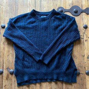 ABERCROMBIE & FITCH | Navy Grandpa Sweater